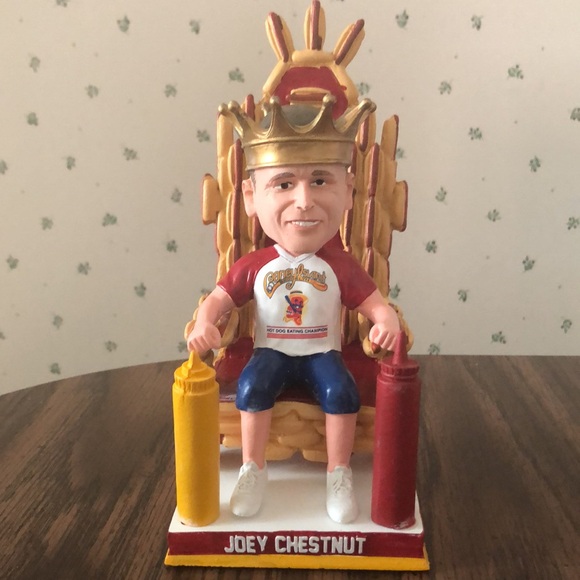 Joey Chestnut Bobblehead Brooklyn Cyclones 2024 Nathan’s Hot Dog Eating Contest - Picture 2 of 10